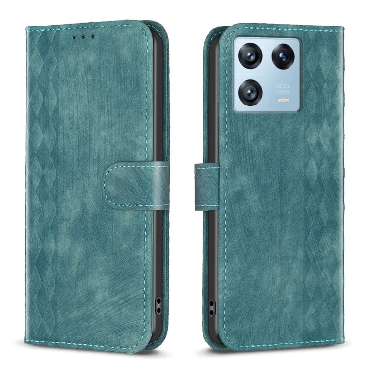Plaid Embossed Leather Phone Case