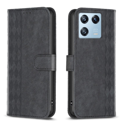 Plaid Embossed Leather Phone Case