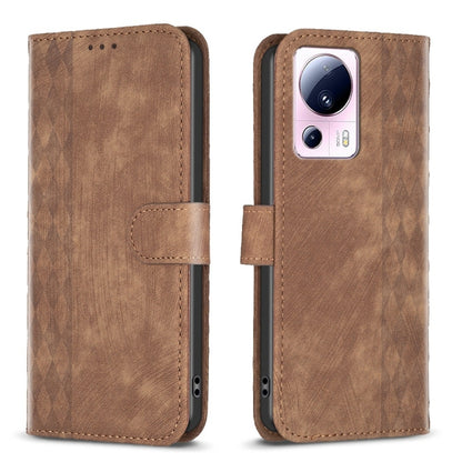 Plaid Embossed Leather Phone Case, Series 4