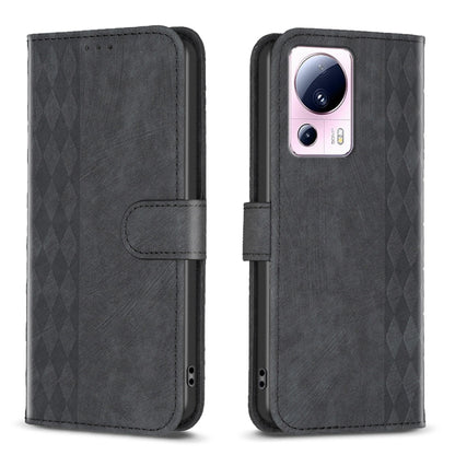 Plaid Embossed Leather Phone Case