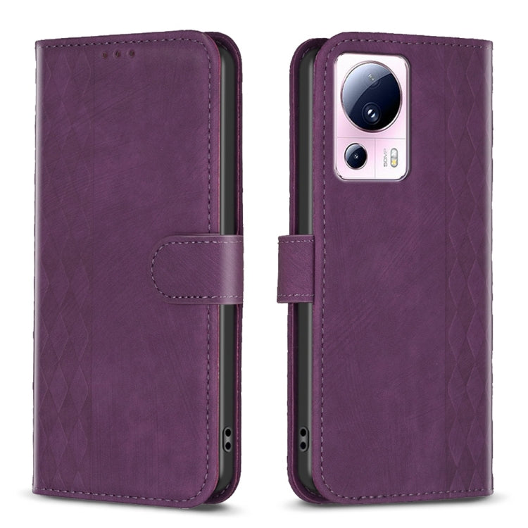 Plaid Embossed Leather Phone Case, Series 4