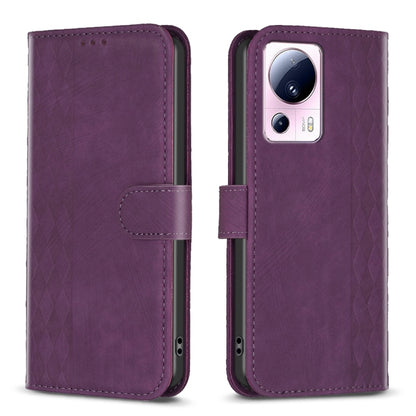 Plaid Embossed Leather Phone Case, Series 4