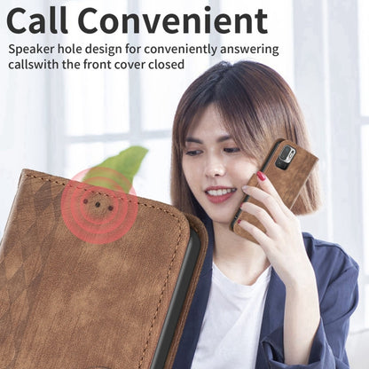 Plaid Embossed Leather Phone Case, For Xiaomi Poco M3 Pro, For Xiaomi 11 Lite, For Xiaomi Redmi Note 10 4G, For Xiaomi Redmi Note 10 Pro