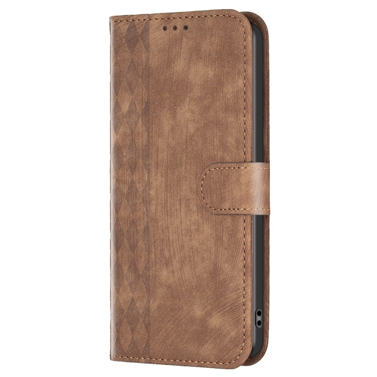 Plaid Embossed Leather Phone Case, For Xiaomi Poco M3 CN Version, For Xiaomi Poco X3 / X3 NFC, For Xiaomi Redmi 9A, For Xiaomi Redmi 9