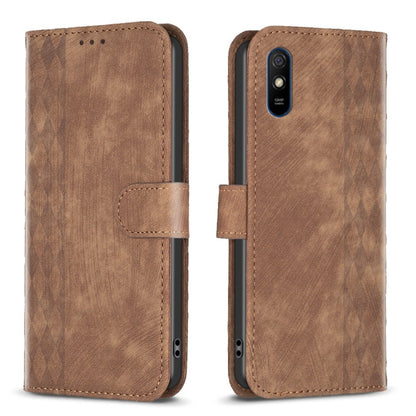 Plaid Embossed Leather Phone Case