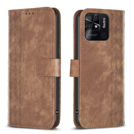 Plaid Embossed Leather Phone Case, Series 7