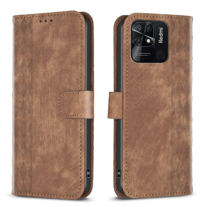 Plaid Embossed Leather Phone Case