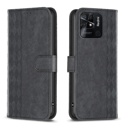 Plaid Embossed Leather Phone Case
