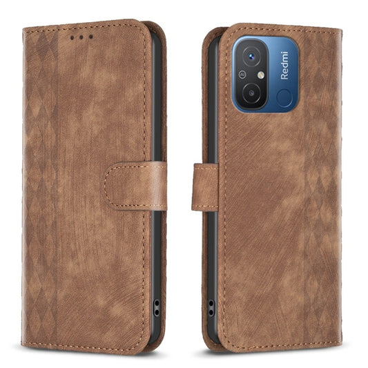 Plaid Embossed Leather Phone Case