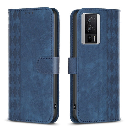Plaid Embossed Leather Phone Case