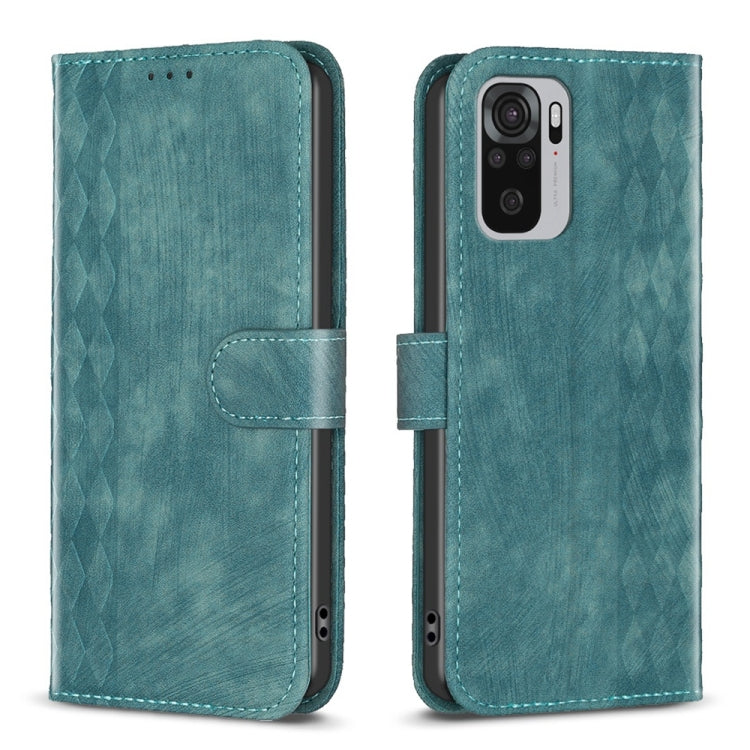 Plaid Embossed Leather Phone Case, For Xiaomi Poco M3 Pro, For Xiaomi 11 Lite, For Xiaomi Redmi Note 10 4G, For Xiaomi Redmi Note 10 Pro