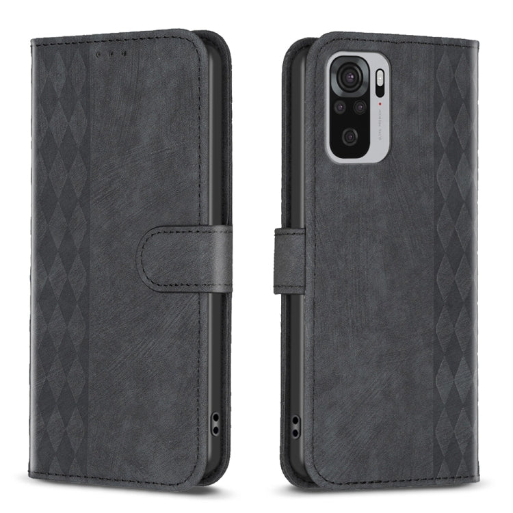 Plaid Embossed Leather Phone Case, For Xiaomi Poco M3 Pro, For Xiaomi 11 Lite, For Xiaomi Redmi Note 10 4G, For Xiaomi Redmi Note 10 Pro