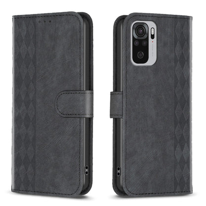 Plaid Embossed Leather Phone Case, For Xiaomi Poco M3 Pro, For Xiaomi 11 Lite, For Xiaomi Redmi Note 10 4G, For Xiaomi Redmi Note 10 Pro