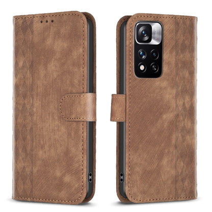 Plaid Embossed Leather Phone Case