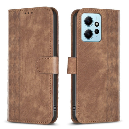 Plaid Embossed Leather Phone Case