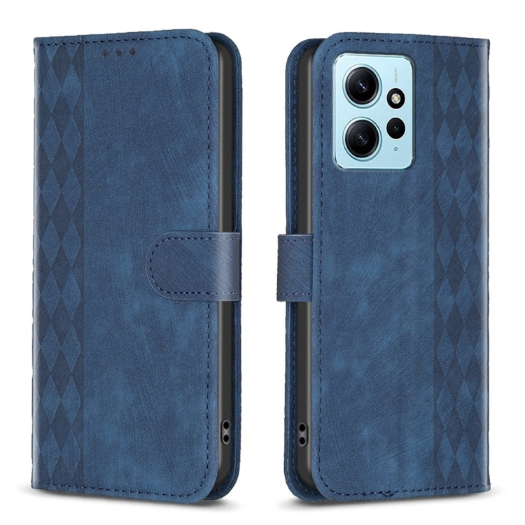 Plaid Embossed Leather Phone Case