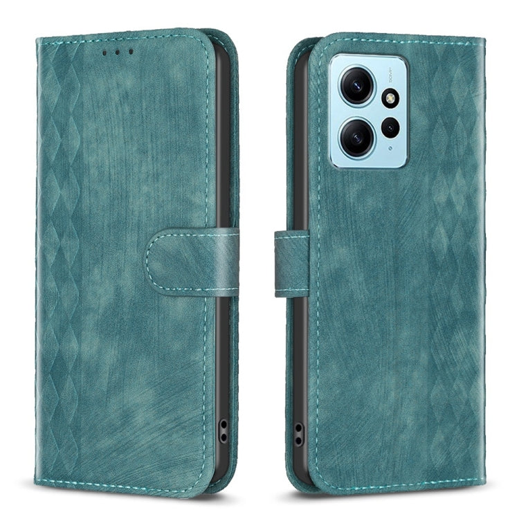 Plaid Embossed Leather Phone Case