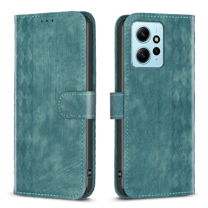 Plaid Embossed Leather Phone Case