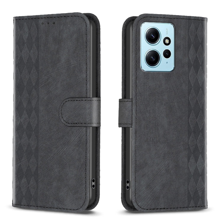 Plaid Embossed Leather Phone Case