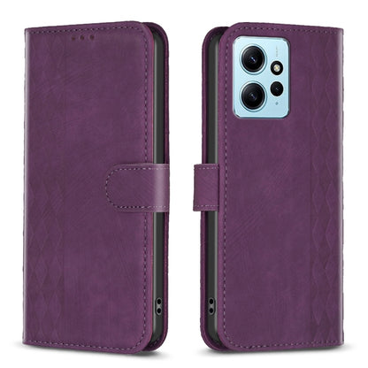 Plaid Embossed Leather Phone Case