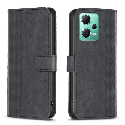 Plaid Embossed Leather Phone Case
