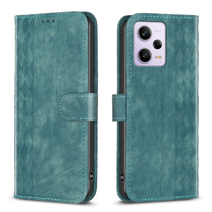 Plaid Embossed Leather Phone Case