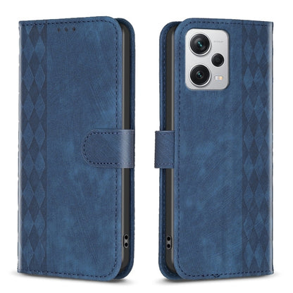 Plaid Embossed Leather Phone Case