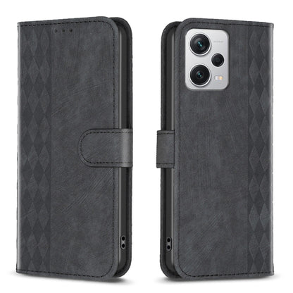 Plaid Embossed Leather Phone Case
