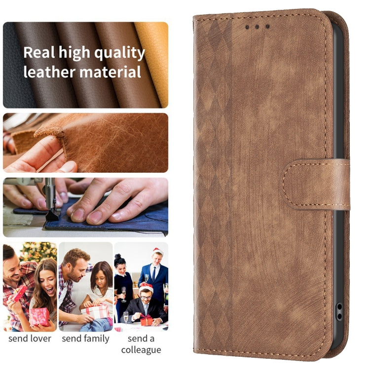 Plaid Embossed Leather Phone Case, Series 6