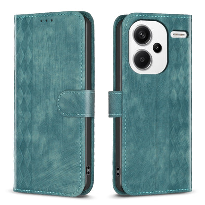 Plaid Embossed Leather Phone Case