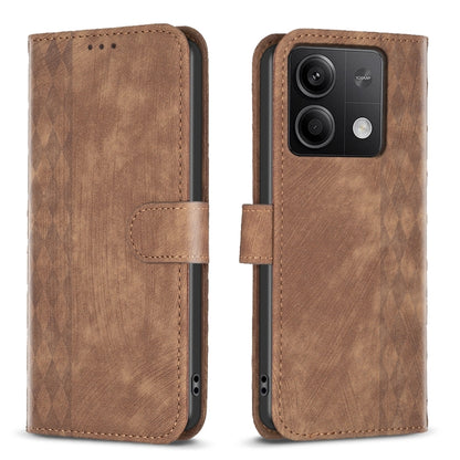 Plaid Embossed Leather Phone Case
