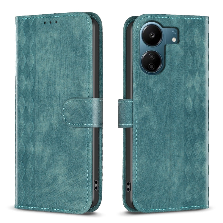 Plaid Embossed Leather Phone Case