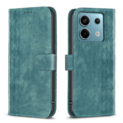 Plaid Embossed Leather Phone Case