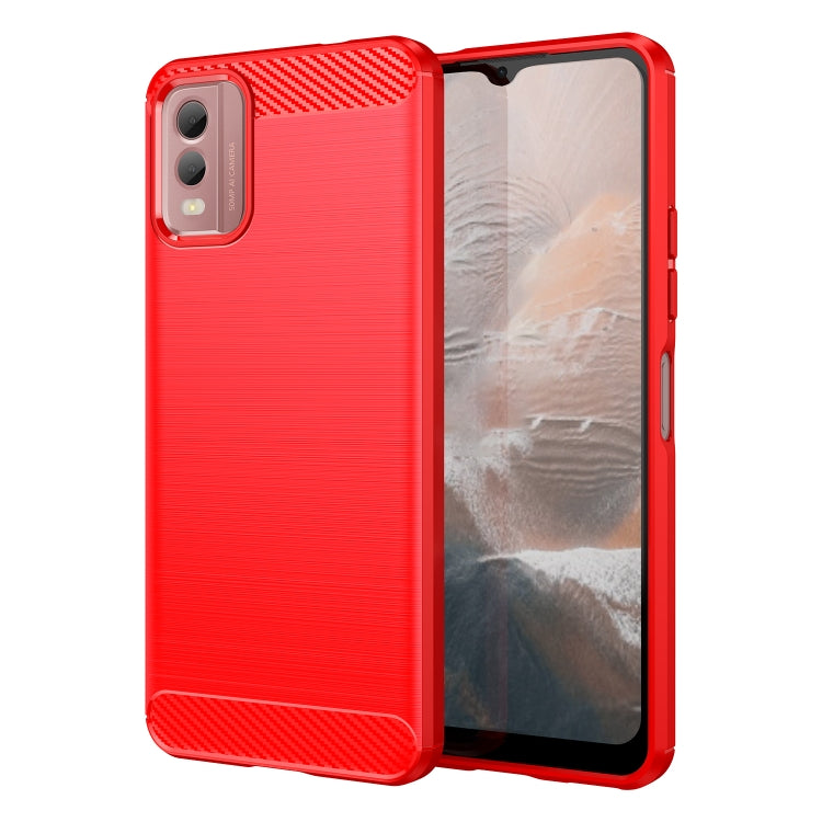 Brushed Texture Carbon Fiber TPU Phone Case