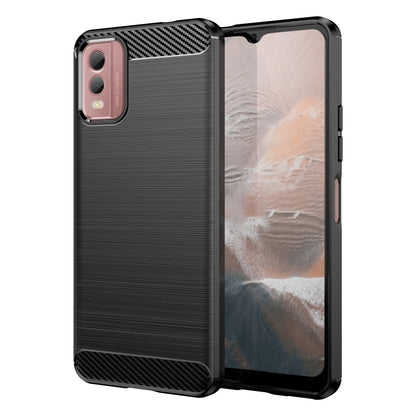 Brushed Texture Carbon Fiber TPU Phone Case