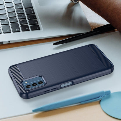 Brushed Texture Carbon Fiber TPU Phone Case