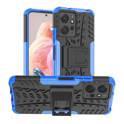 Tire Texture TPU + PC Phone Case with Holder, For Xiaomi Redmi Note 13 Pro+ 5G, For Xiaomi Redmi Note 13 Pro 5G Global, For Xiaomi Redmi 12 4G, For Xiaomi Redmi Note 12S / 11S / 11, For Xiaomi Redmi Note 12 4G Global
