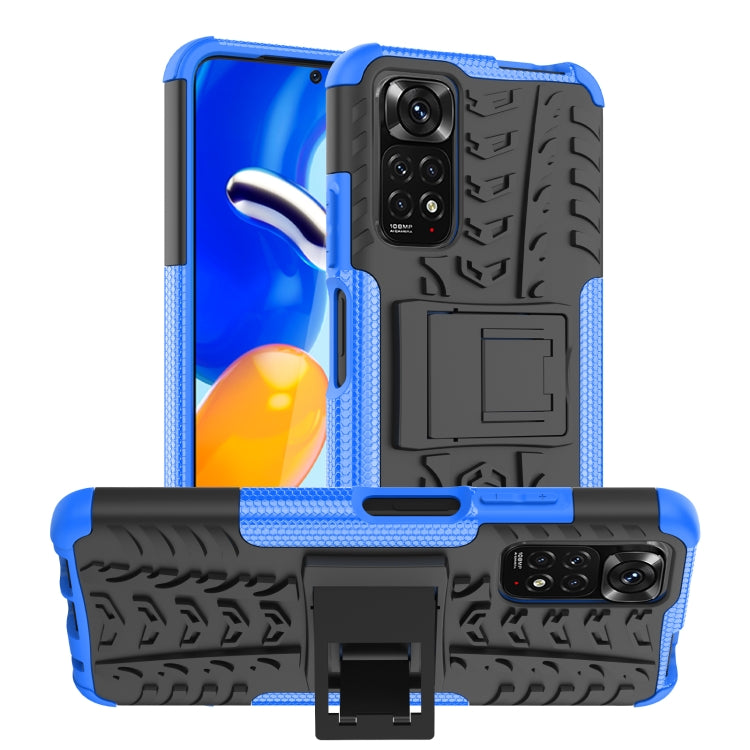 Tire Texture TPU + PC Phone Case with Holder, For Xiaomi Redmi Note 13 Pro+ 5G, For Xiaomi Redmi Note 13 Pro 5G Global, For Xiaomi Redmi 12 4G, For Xiaomi Redmi Note 12S / 11S / 11, For Xiaomi Redmi Note 12 4G Global