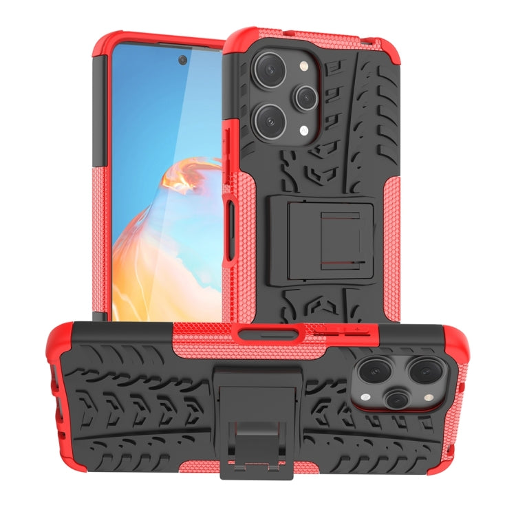 Tire Texture TPU + PC Phone Case with Holder, For Xiaomi Redmi Note 13 Pro 5G Global, For Xiaomi Redmi 12 4G, For Xiaomi Redmi Note 12S / 11S / 11, For Xiaomi Redmi Note 12 4G Global