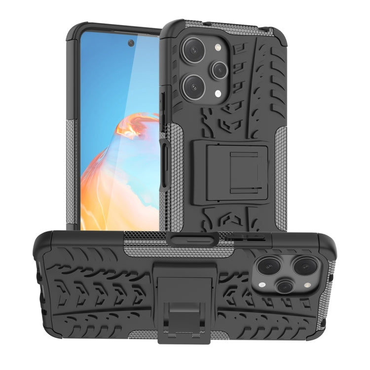 Tire Texture TPU + PC Phone Case with Holder, For Xiaomi Redmi Note 13 Pro 5G Global, For Xiaomi Redmi 12 4G, For Xiaomi Redmi Note 12S / 11S / 11, For Xiaomi Redmi Note 12 4G Global