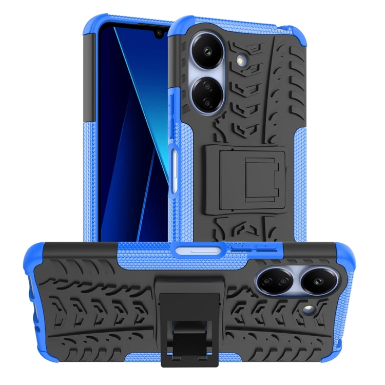 Tire Texture TPU + PC Phone Case with Holder, For Xiaomi Redmi A3 4G, For Xiaomi Redmi Note 13 4G, For Xiaomi Poco C65, For Xiaomi Redmi Note 13 5G Global, For Xiaomi Redmi 13C 4G
