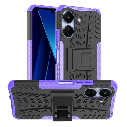 Tire Texture TPU + PC Phone Case with Holder, For Xiaomi Redmi A3 4G, For Xiaomi Redmi Note 13 4G, For Xiaomi Poco C65, For Xiaomi Redmi Note 13 5G Global, For Xiaomi Redmi 13C 4G, For Xiaomi Redmi Note 13 Pro+ 5G