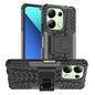 Tire Texture TPU + PC Phone Case with Holder, For Xiaomi Redmi A3 4G, For Xiaomi Redmi Note 13 4G, For Xiaomi Poco C65, For Xiaomi Redmi Note 13 5G Global, For Xiaomi Redmi 13C 4G, For Xiaomi Redmi Note 13 Pro+ 5G