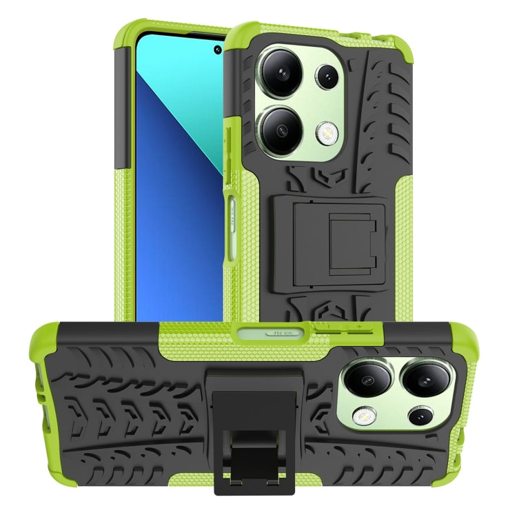 Tire Texture TPU + PC Phone Case with Holder, For Xiaomi Redmi A3 4G, For Xiaomi Redmi Note 13 4G, For Xiaomi Poco C65, For Xiaomi Redmi Note 13 5G Global, For Xiaomi Redmi 13C 4G, For Xiaomi Redmi Note 13 Pro+ 5G