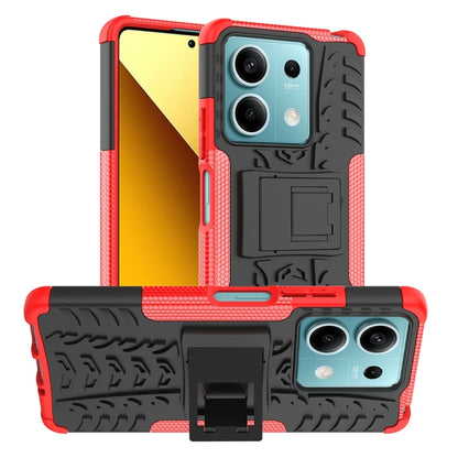 Tire Texture TPU + PC Phone Case with Holder, For Xiaomi Redmi A3 4G, For Xiaomi Redmi Note 13 4G, For Xiaomi Poco C65, For Xiaomi Redmi Note 13 5G Global, For Xiaomi Redmi 13C 4G, For Xiaomi Redmi Note 13 Pro+ 5G