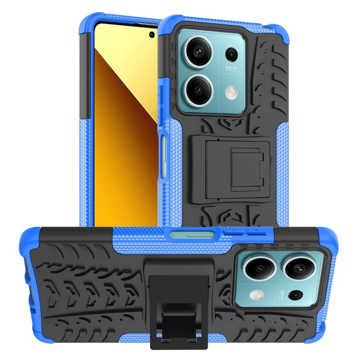 Tire Texture TPU + PC Phone Case with Holder, For Xiaomi Redmi A3 4G, For Xiaomi Redmi Note 13 4G, For Xiaomi Poco C65, For Xiaomi Redmi Note 13 5G Global, For Xiaomi Redmi 13C 4G, For Xiaomi Redmi Note 13 Pro+ 5G