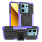 Tire Texture TPU + PC Phone Case with Holder, For Xiaomi Redmi Note 13 4G, For Xiaomi Redmi Note 13 5G Global, For Xiaomi Redmi Note 13 Pro+ 5G, For Xiaomi Redmi Note 13 Pro 5G Global, For Xiaomi Redmi Note 12S / 11S / 11                               ...
