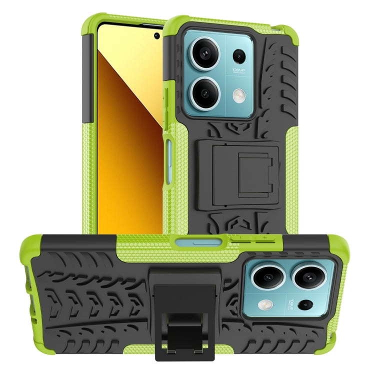 Tire Texture TPU + PC Phone Case with Holder, For Xiaomi Redmi Note 13 4G, For Xiaomi Redmi Note 13 5G Global, For Xiaomi Redmi Note 13 Pro+ 5G, For Xiaomi Redmi Note 13 Pro 5G Global, For Xiaomi Redmi Note 12S / 11S / 11                               ...