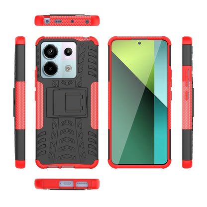 Tire Texture TPU + PC Phone Case with Holder, For Xiaomi Redmi Note 13 Pro 5G Global, For Xiaomi Redmi 12 4G, For Xiaomi Redmi Note 12S / 11S / 11, For Xiaomi Redmi Note 12 4G Global