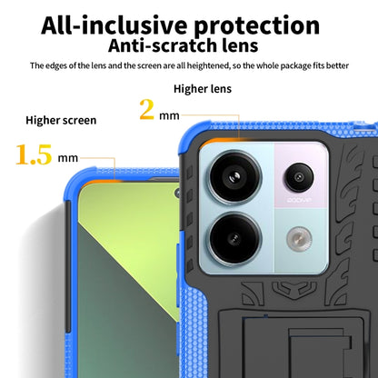 Tire Texture TPU + PC Phone Case with Holder, For Xiaomi Redmi Note 13 Pro 5G Global, For Xiaomi Redmi 12 4G, For Xiaomi Redmi Note 12S / 11S / 11, For Xiaomi Redmi Note 12 4G Global